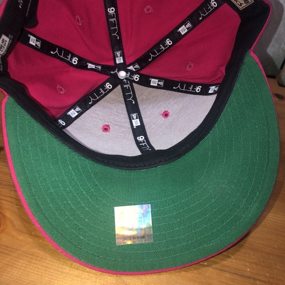 San Antonio Spurs New Era Hardwood Classics 9Fifty Pink Snapback Cap Flat Bill - Picture 8 of 10